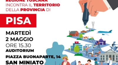 “PRIMA META”, IL PRESIDENTE GIANI INCONTRA IL TERRITORIO DELLA PROVINCIA DI PISA