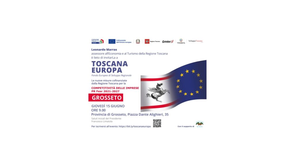 APPUNTAMENTI SUL TERRITORIO: TOSCANA EUROPA IL 15 GIUGNO A GROSSETO